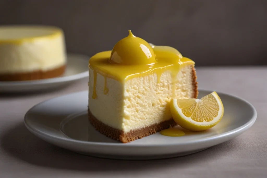 Lemon in cheesecake