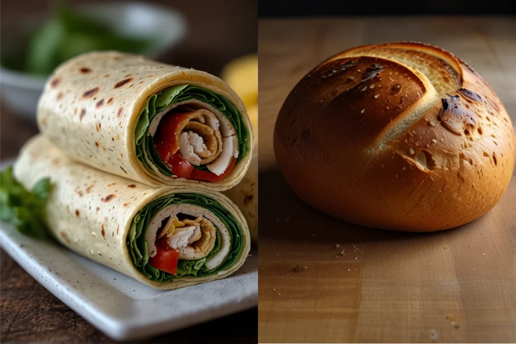 wrap versus bread comparison