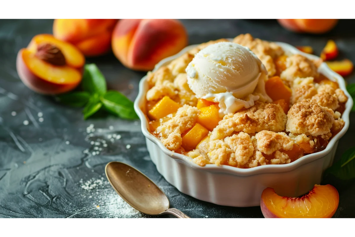 Peach Cobbler with Cake Mix