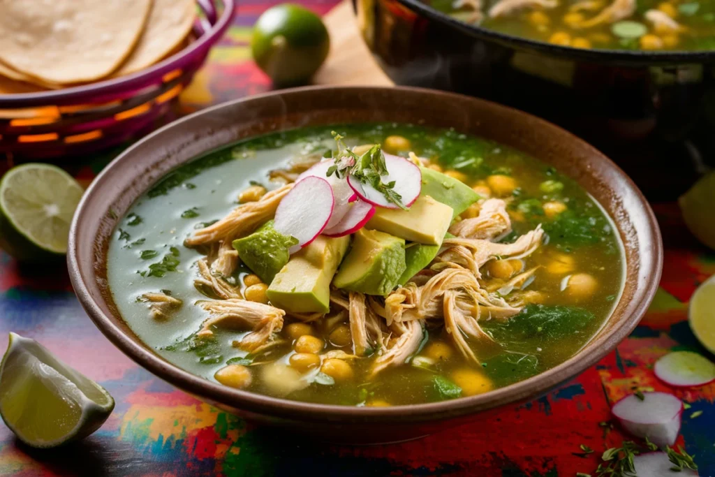 Mexican green chicken soup