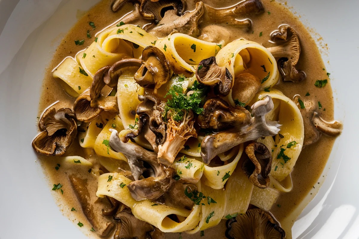 Creamy Mushroom Pappardelle 