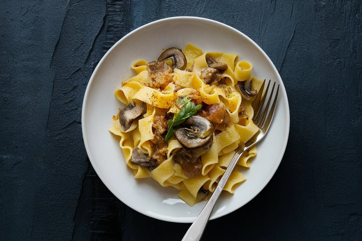 Pappardelle with Mushrooms