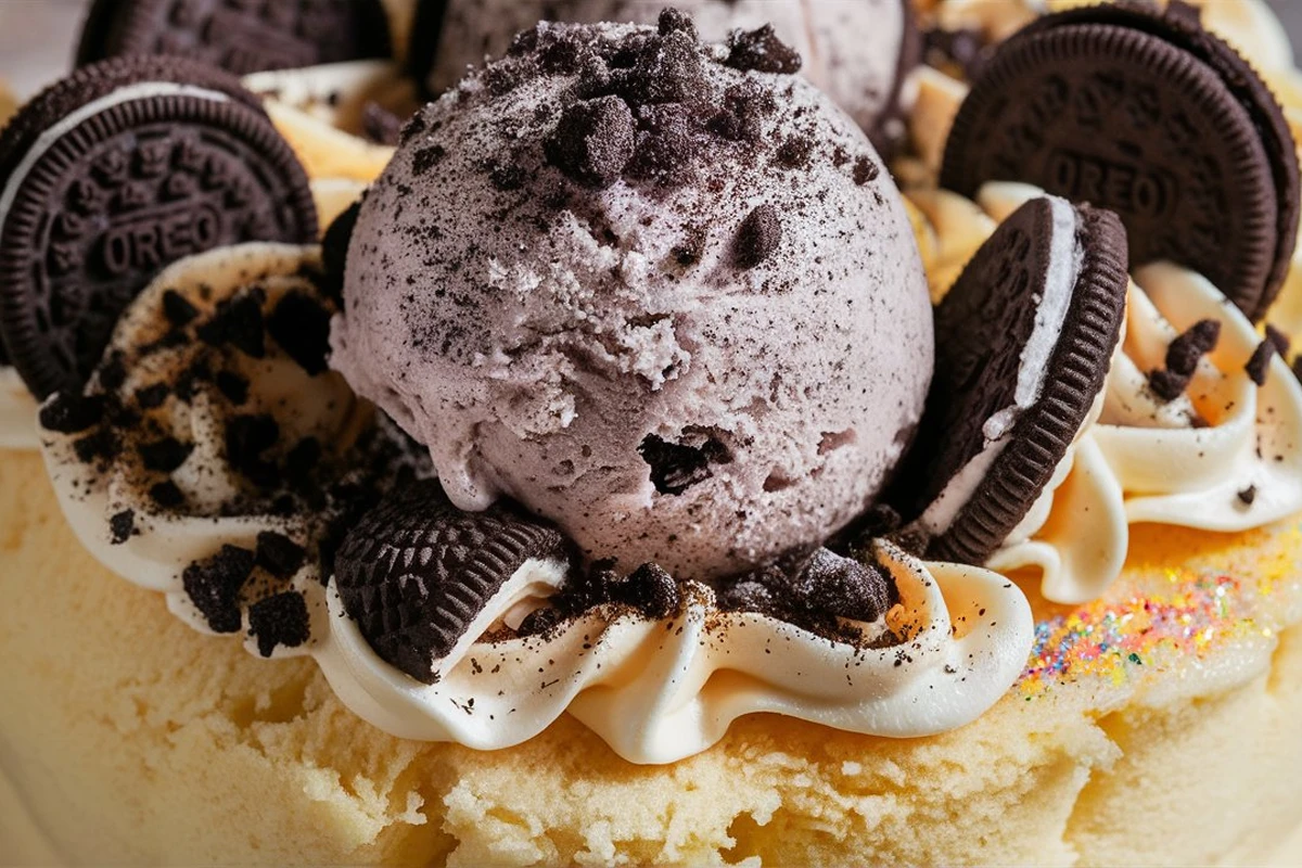 Oreo ice cream dessert