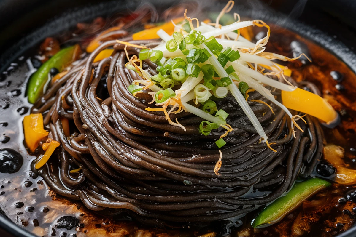 Black bean sauce noodles