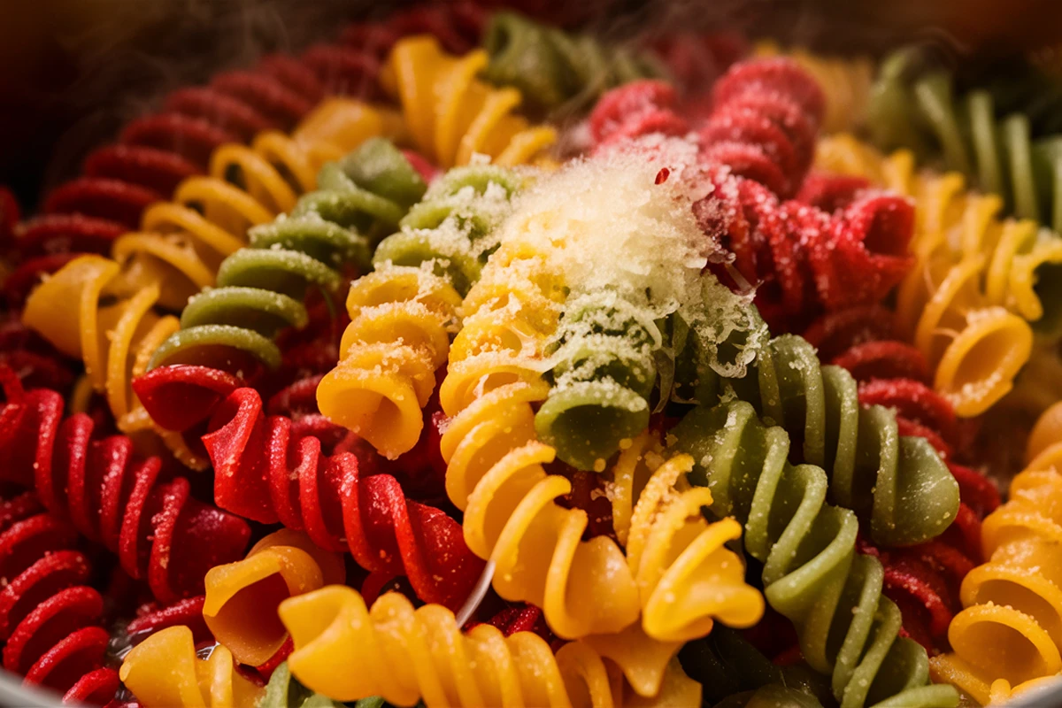 Colored Rotini Pasta